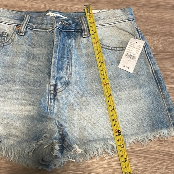 Pacsun Women’s Denim Shorts Size 27 Medium Wash 100% Cotton Distressed High Rise - Picture 8 of 13